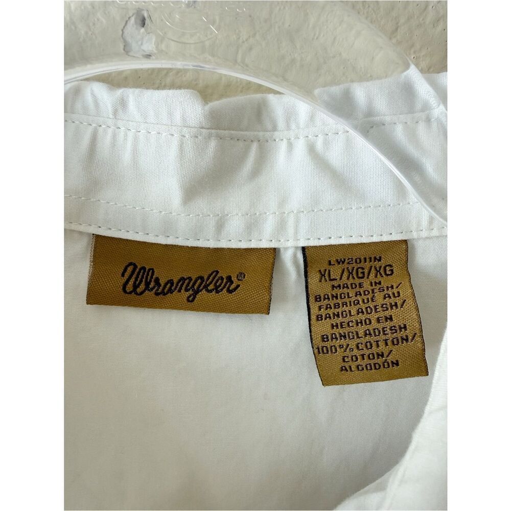 Wrangler Western Pearl Snap Button Down Shirt Cotton Embroidered Yoke Boho - Picture 10 of 10